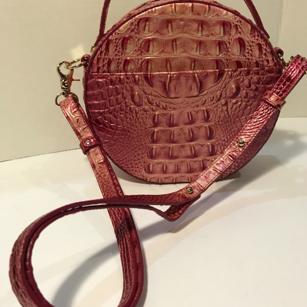 Brahmin pink crossbody bag. Circle